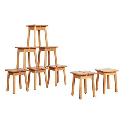 Pre-owned Pierre Gautier-delaye Pierre Gautier Delaye Stool - Set Of 8 In Brown