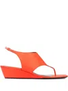 Pierre Hardy 35mm Leather Slingback Sandals In Red