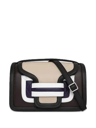 Pierre Hardy Alpha Colour-block Shoulder Bag In Brown