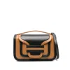 Pierre Hardy Alpha Colorblock Flap Leather Crossbody Bag In Brown/black