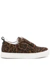 Pierre Hardy Baskets Slider Leopard-pattern Suede Sneakers In Brown