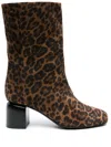 Pierre Hardy Biba 70mm Leopard-print Boots In Brown