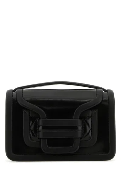PIERRE HARDY BLACK LEATHER ALPHA HANDBAG