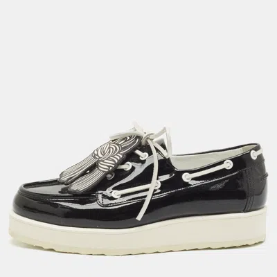 Pierre Hardy Black Patent Leather Loafers