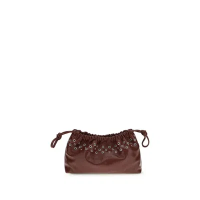 Pierre Hardy Bordeaux Calf Leather Bos Taurus Clutch Women's Bag