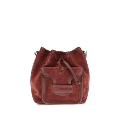 Pierre Hardy Calf Leather Bucket Bag In Red