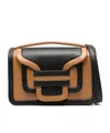 Pierre Hardy Alpha Colorblock Flap Leather Crossbody Bag In Black