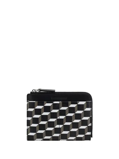 Pierre Hardy Cube Wallet In Black/white/black