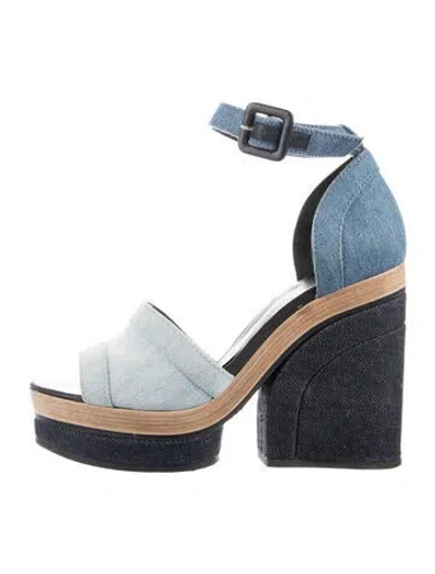 Pre-owned Pierre Hardy Denim Sandals In Blue