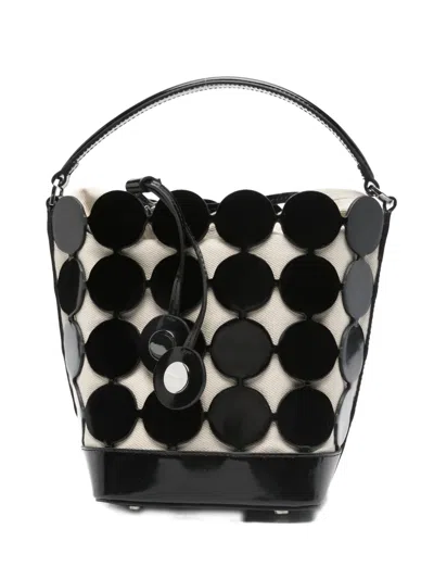 Pierre Hardy Disc-embellished Bucket Bag In Black