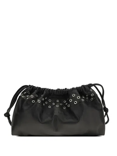 Pierre Hardy Double Clutch With Eyelets Clutch Bag In Black