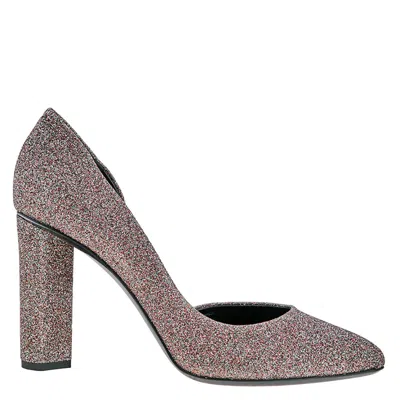 Pierre Hardy Gena Multicolor Glitter D'orsay Chunky Heel Pumps