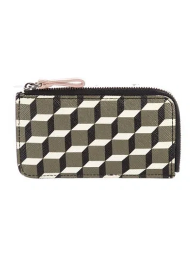 Pre-owned Pierre Hardy Graphic Print Card Holder In Green
