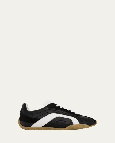 Pierre Hardy Jump Mixed Leather Sneakers In Black