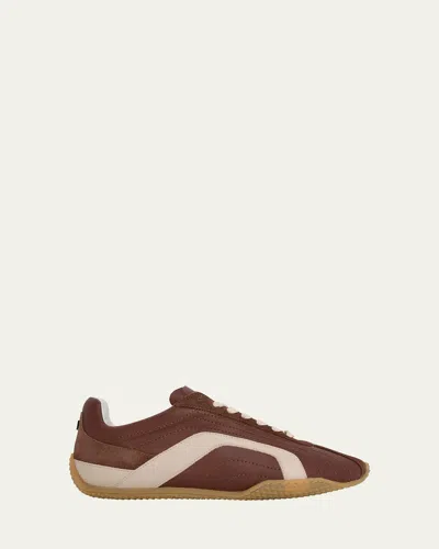 Pierre Hardy Jump Mixed Leather Sneakers In Burgundy