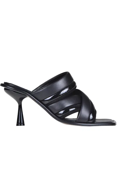 Pierre Hardy Leather And Patent Leather In Black