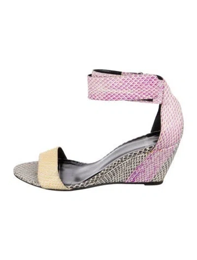 Pre-owned Pierre Hardy Leather Animal Print Sandals In Black