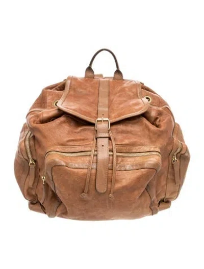 Pre-owned Pierre Hardy Leather Backpack In Brown