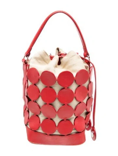 Pre-owned Pierre Hardy Leather Bucket Bag In Red