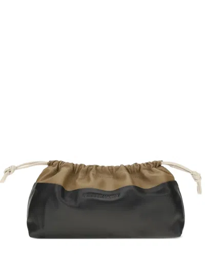 Pierre Hardy Leather Clutch Bag In Gray