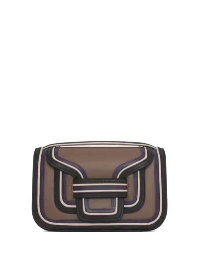 Pierre Hardy Leather Clutch Bag In Brown