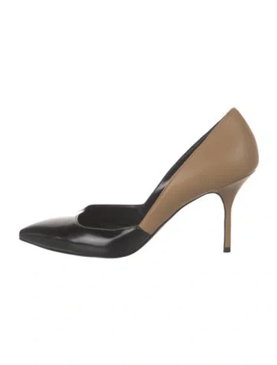 Pre-owned Pierre Hardy Leather Colorblock Pattern Pumps In Black/neutrals