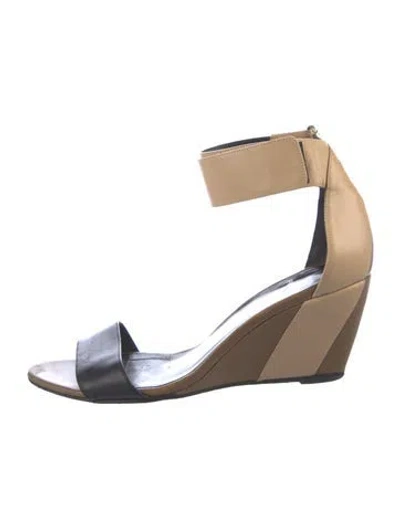 Pre-owned Pierre Hardy Leather Colorblock Pattern Sandals In Brown