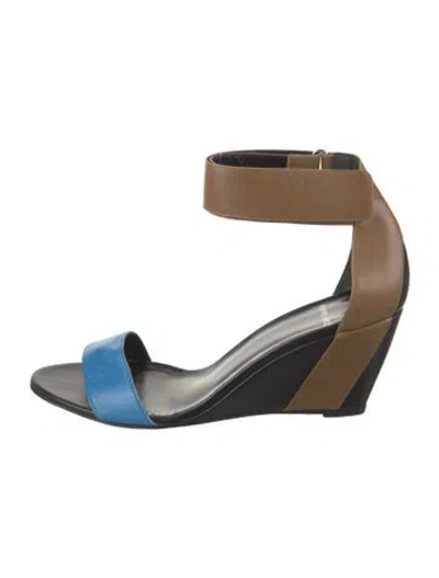 Pre-owned Pierre Hardy Leather Colorblock Pattern Sandals In Brown