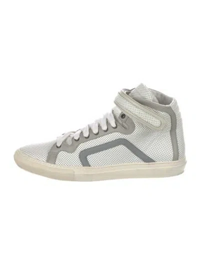 Pre-owned Pierre Hardy Leather Colorblock Pattern Sneakers In Multi