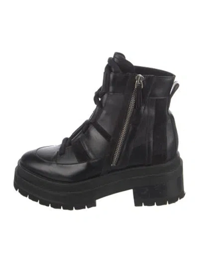Pre-owned Pierre Hardy Leather Combat Boots In Black