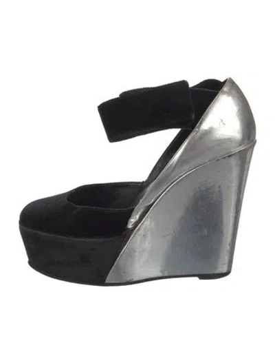 Pre-owned Pierre Hardy Leather Espadrilles In Silver