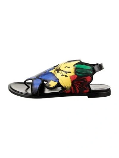 Pre-owned Pierre Hardy Leather Floral Print Sandals W/ Tags In Multicolor