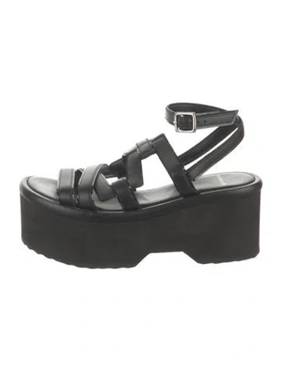 Pre-owned Pierre Hardy Leather Gladiator Sandals In Black