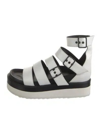 Pre-owned Pierre Hardy Leather Gladiator Sandals In White