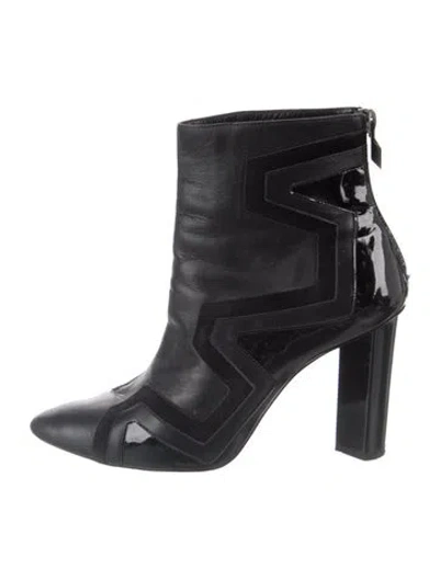 Pre-owned Pierre Hardy Leather Graphic Print Boots In Black