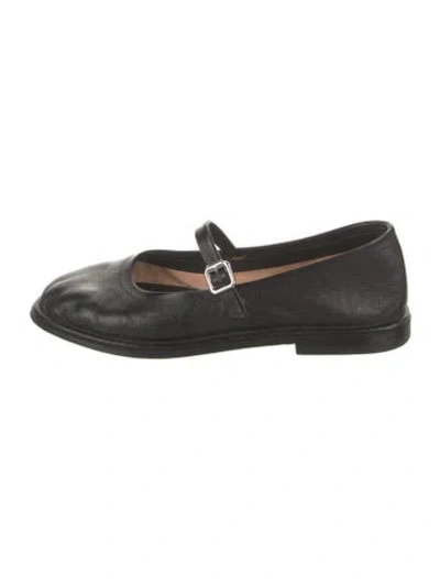 Pre-owned Pierre Hardy Leather Mary Jane Flats In Black