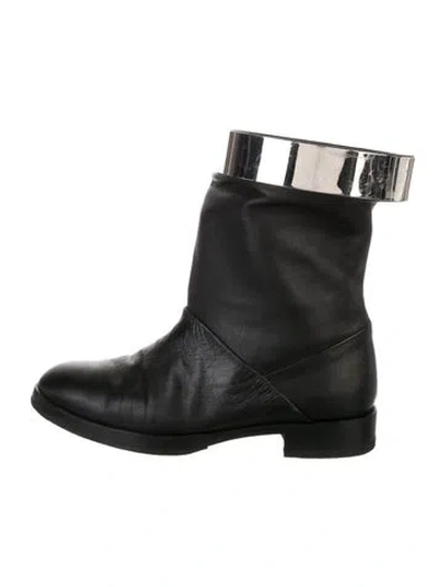 Pre-owned Pierre Hardy Leather Moto Boots In Black