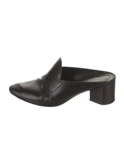 Pre-owned Pierre Hardy Leather Mules In Black