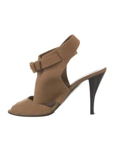 Pre-owned Pierre Hardy Leather Mules In Brown