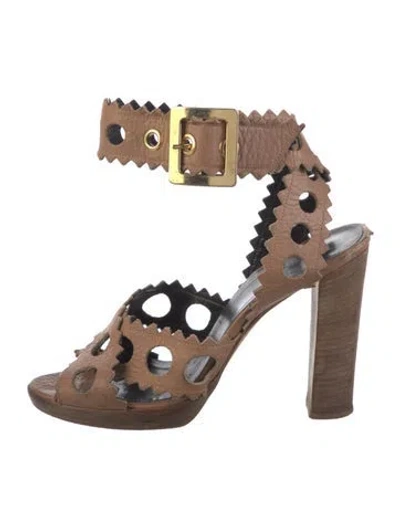 Pre-owned Pierre Hardy Leather Mules In Neutral