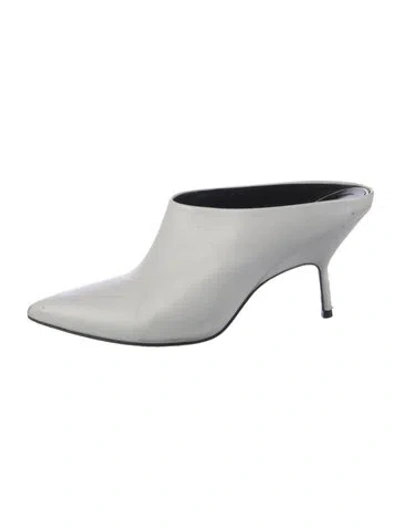 Pre-owned Pierre Hardy Leather Mules In White