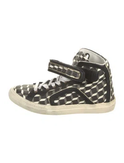 Pre-owned Pierre Hardy Leather Printed Sneakers In Multi