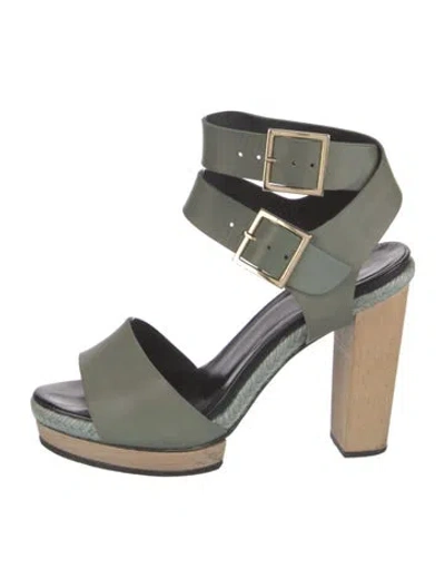 Pre-owned Pierre Hardy Leather Sandals In Green