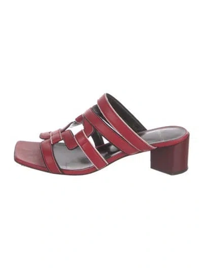 Pre-owned Pierre Hardy Leather Sandals In Red