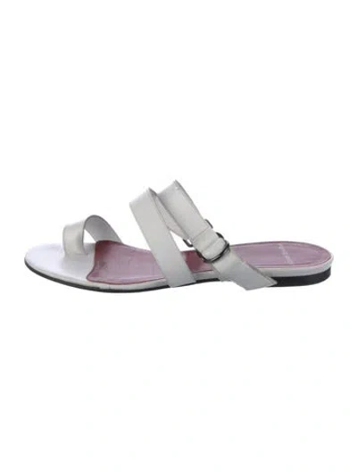 Pre-owned Pierre Hardy Leather Slides In Purple