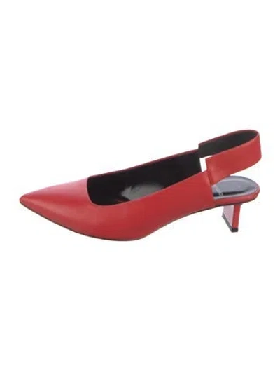 Pre-owned Pierre Hardy Leather Slingback Pumps In Red