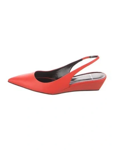 Pre-owned Pierre Hardy Leather Slingback Pumps W/ Tags In Orange