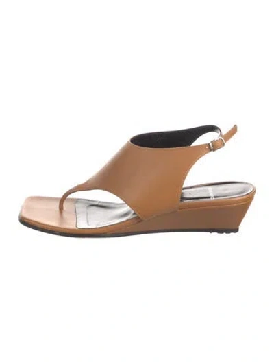 Pre-owned Pierre Hardy Leather Slingback Sandals In Brown