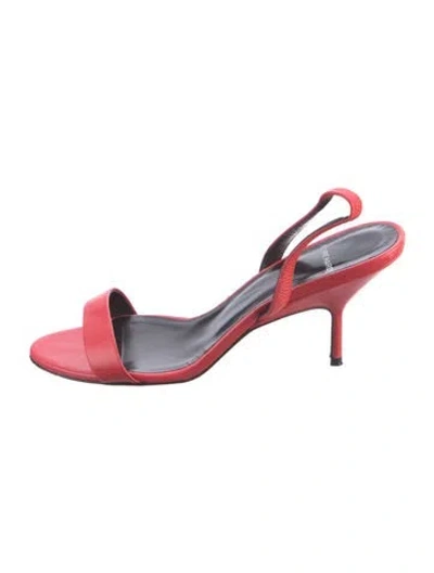 Pre-owned Pierre Hardy Leather Slingback Sandals In Pink