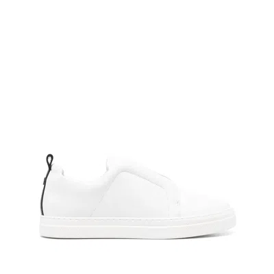 Pierre Hardy Leather Sneakers In White
